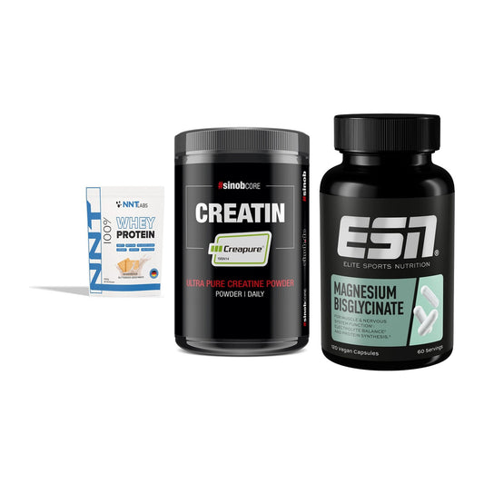 Einsteiger-Set: NNT Whey + Sinob Creatin + ESN Magnesium – alle enthaltenen Artikel