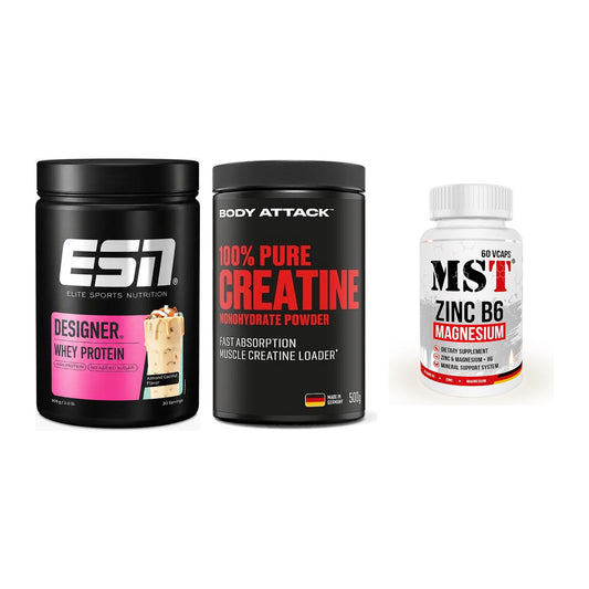 Einsteiger-Set: ESN Designer + Body Attack 100% + MST Zinc – alle enthaltenen Artikel