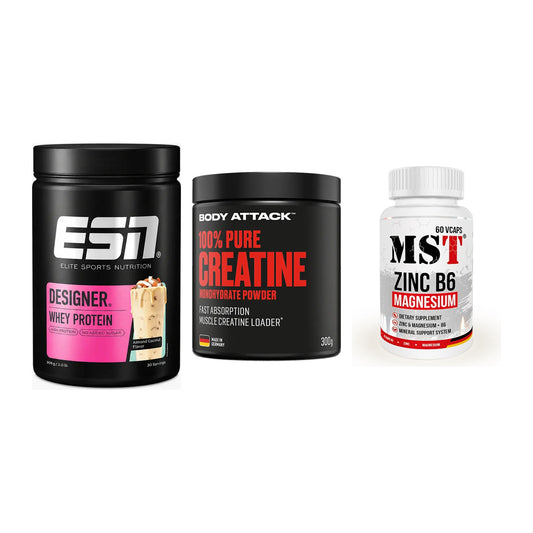 Einsteiger-Set: ESN Designer + Body Attack 100% + MST Zinc – alle enthaltenen Artikel