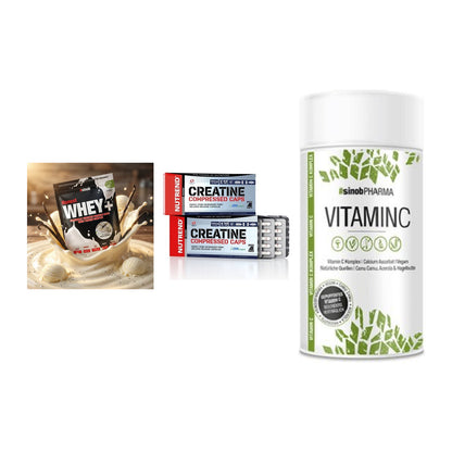 Einsteiger-Set: Sinob Honest + Nutrend Creatine + Sinob Vitamin C – alle enthaltenen Artikel