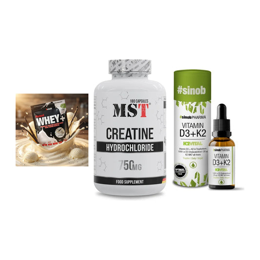 Einsteiger-Set: Sinob Honest + MST Creatine HCL + Sinob Vitamin D3 – alle enthaltenen Artikel