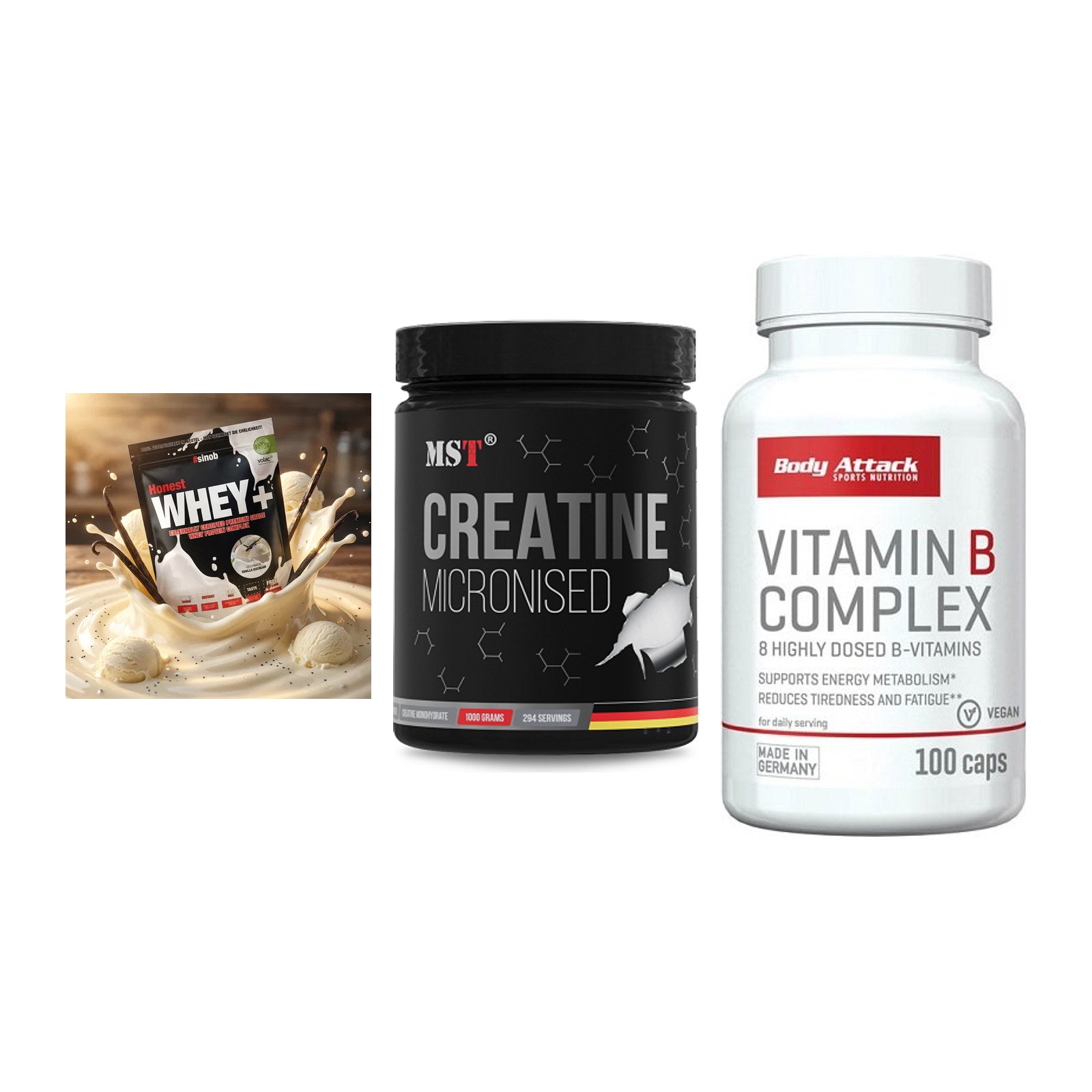 Einsteiger-Set: Sinob Honest + MST Creatin + Body Attack – alle enthaltenen Artikel