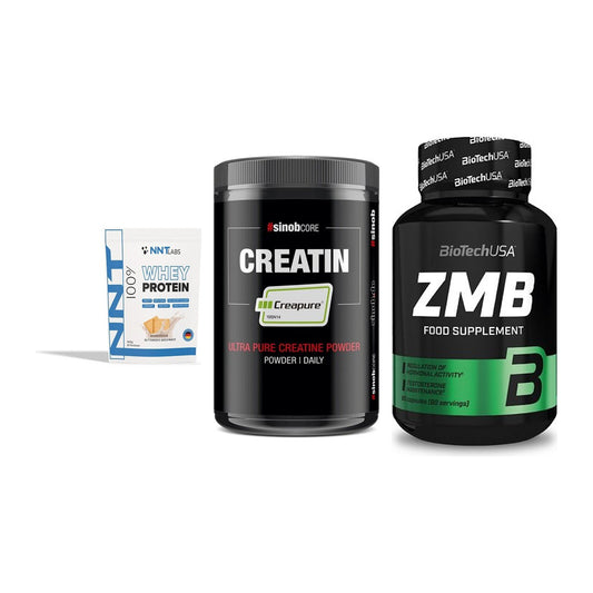 Einsteiger-Set: NNT Whey + Sinob Creatin CREAPURE + BioTech ZMB – alle enthaltenen Artikel
