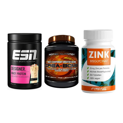 Einsteiger-Set: ESN Designer + Scitec Crea-Bomb + ProFuel Zink – alle enthaltenen Artikel