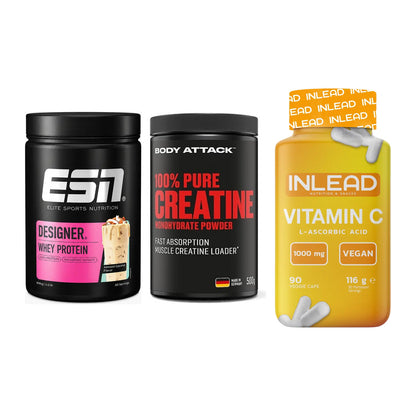 Einsteiger-Set: ESN Designer + Body Attack 100% + INLEAD Vitamin C – alle enthaltenen Artikel