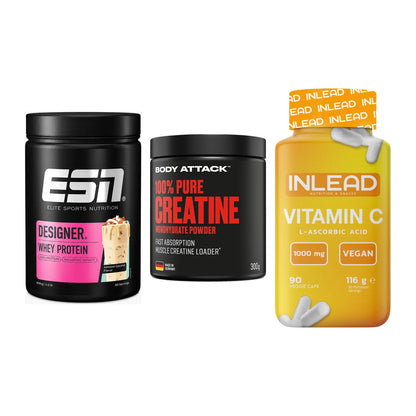 Einsteiger-Set: ESN Designer + Body Attack 100% + INLEAD Vitamin C – alle enthaltenen Artikel