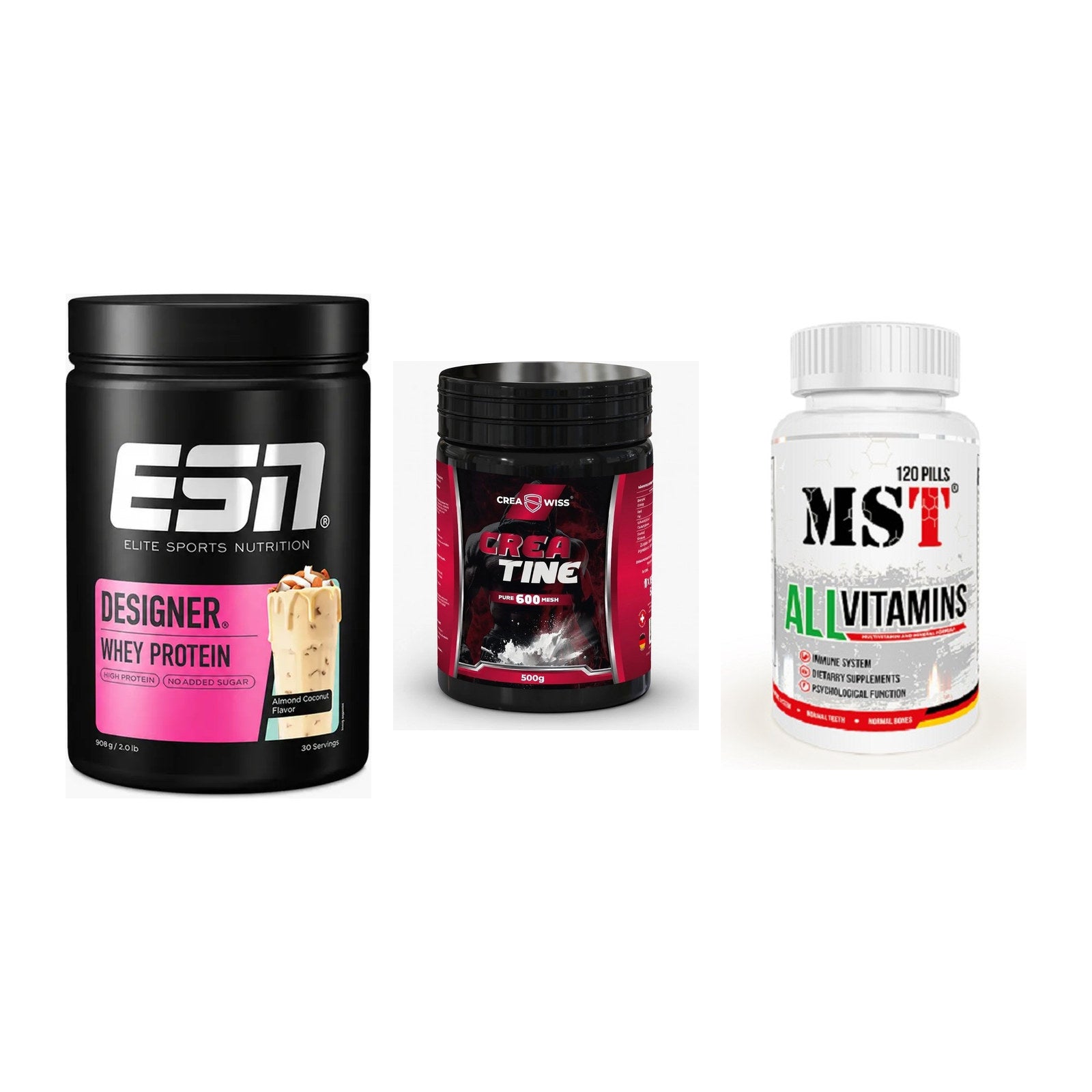 Einsteiger-Set: ESN Designer + CREASWISS + MST All Vitamins – alle enthaltenen Artikel