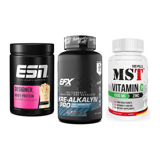 Einsteiger-Set: ESN Designer + EFX Kre-Alkalyn + MST Vitamin C – alle enthaltenen Artikel