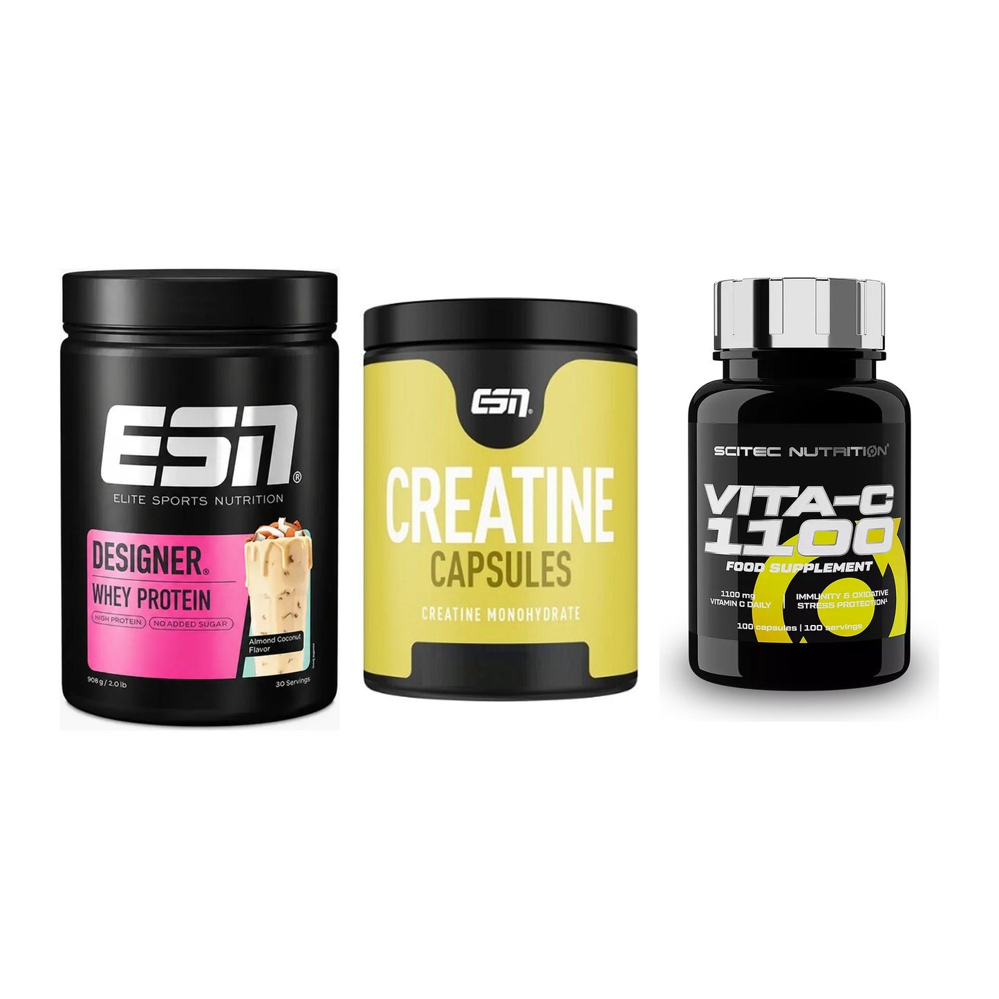 Einsteiger-Set: ESN Designer + ESN Ultrapure + Scitec Vitamin C – alle enthaltenen Artikel