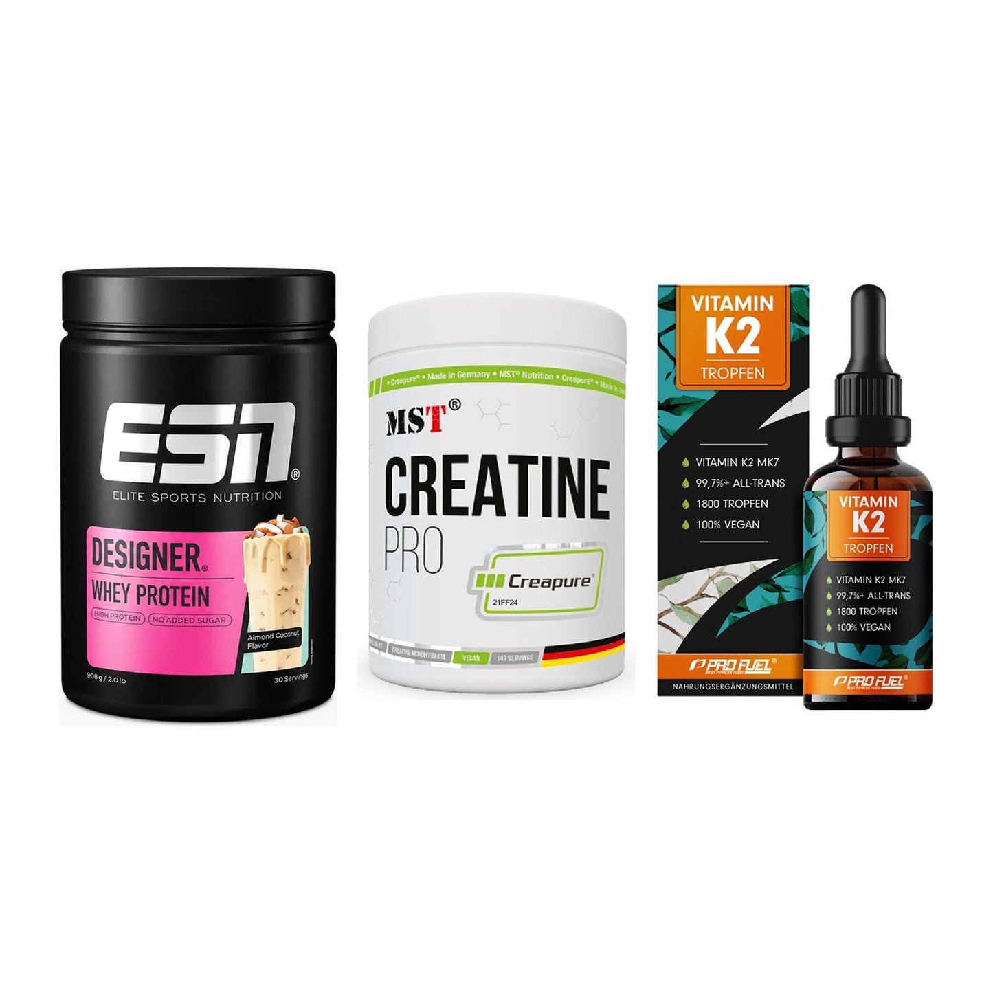 Einsteiger-Set: ESN Designer + MST Creatin Pro + ProFuel Vitamin – alle enthaltenen Artikel