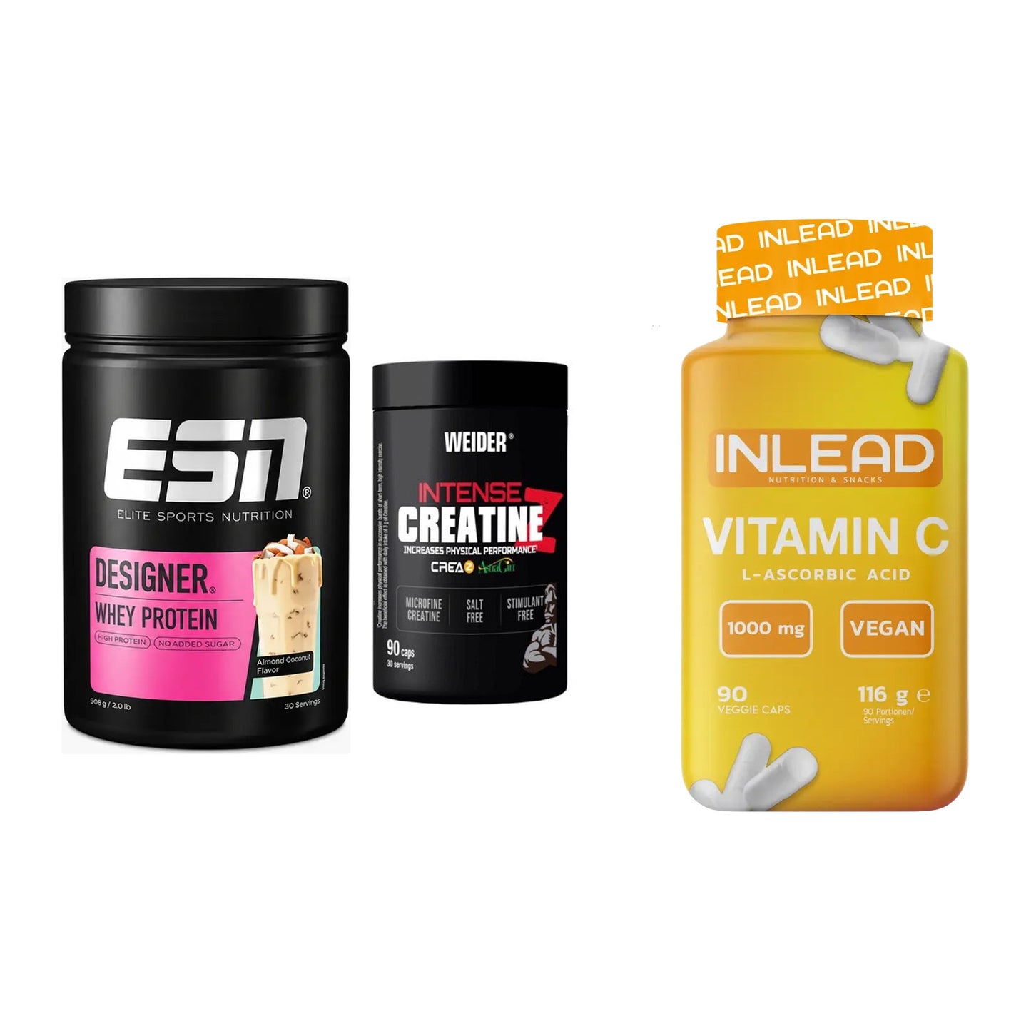 Einsteiger-Set: ESN Designer + Weider Intense + INLEAD Vitamin C – alle enthaltenen Artikel
