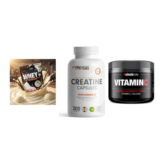 Einsteiger-Set: Sinob Honest + ProFuel Creatine + Sinob Vitamin C – alle enthaltenen Artikel