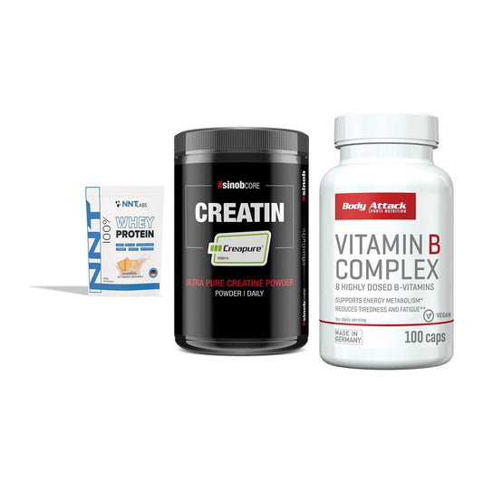 Einsteiger-Set: NNT Whey + Sinob Creatin + Body Attack – alle enthaltenen Artikel