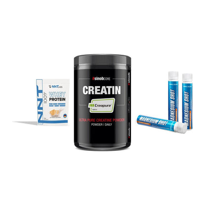 Einsteiger-Set: NNT Whey + Sinob Creatin + Body Attack – alle enthaltenen Artikel