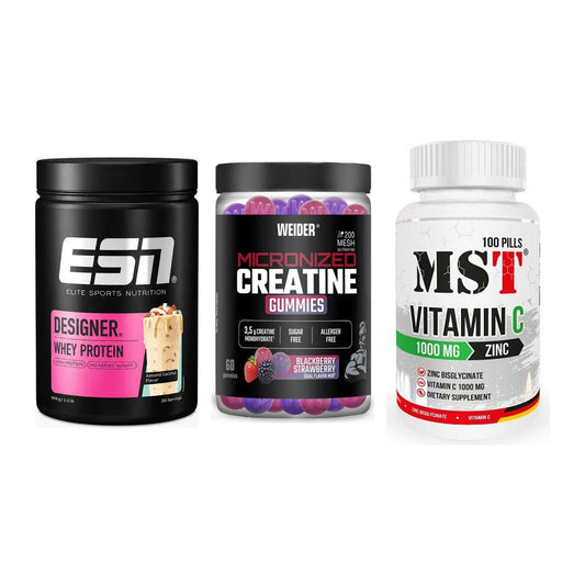 Einsteiger-Set: ESN Designer + Weider Micronize + MST Vitamin C – alle enthaltenen Artikel