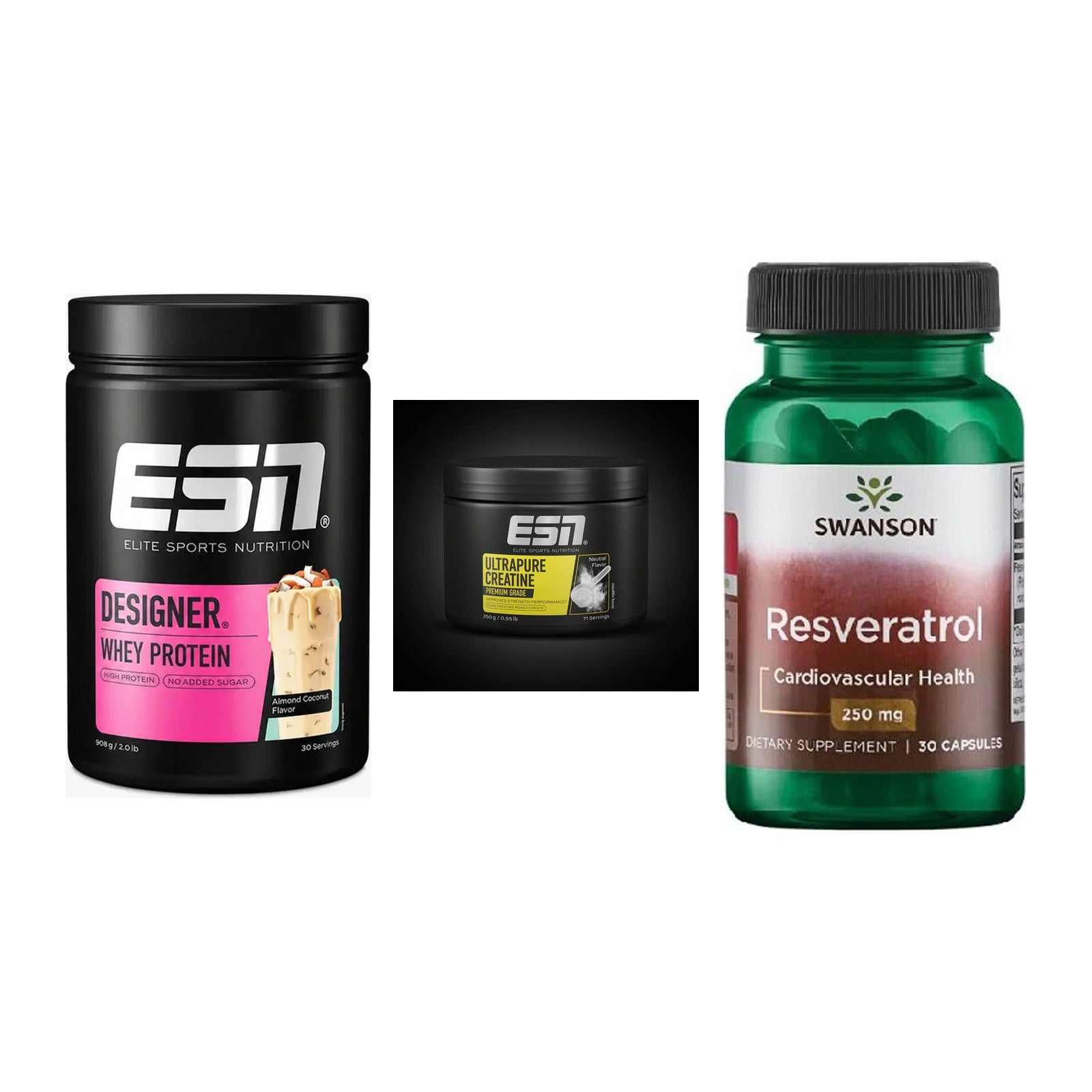 Einsteiger-Set: ESN Designer + ESN Ultrapure + Swanson Resverat – alle enthaltenen Artikel