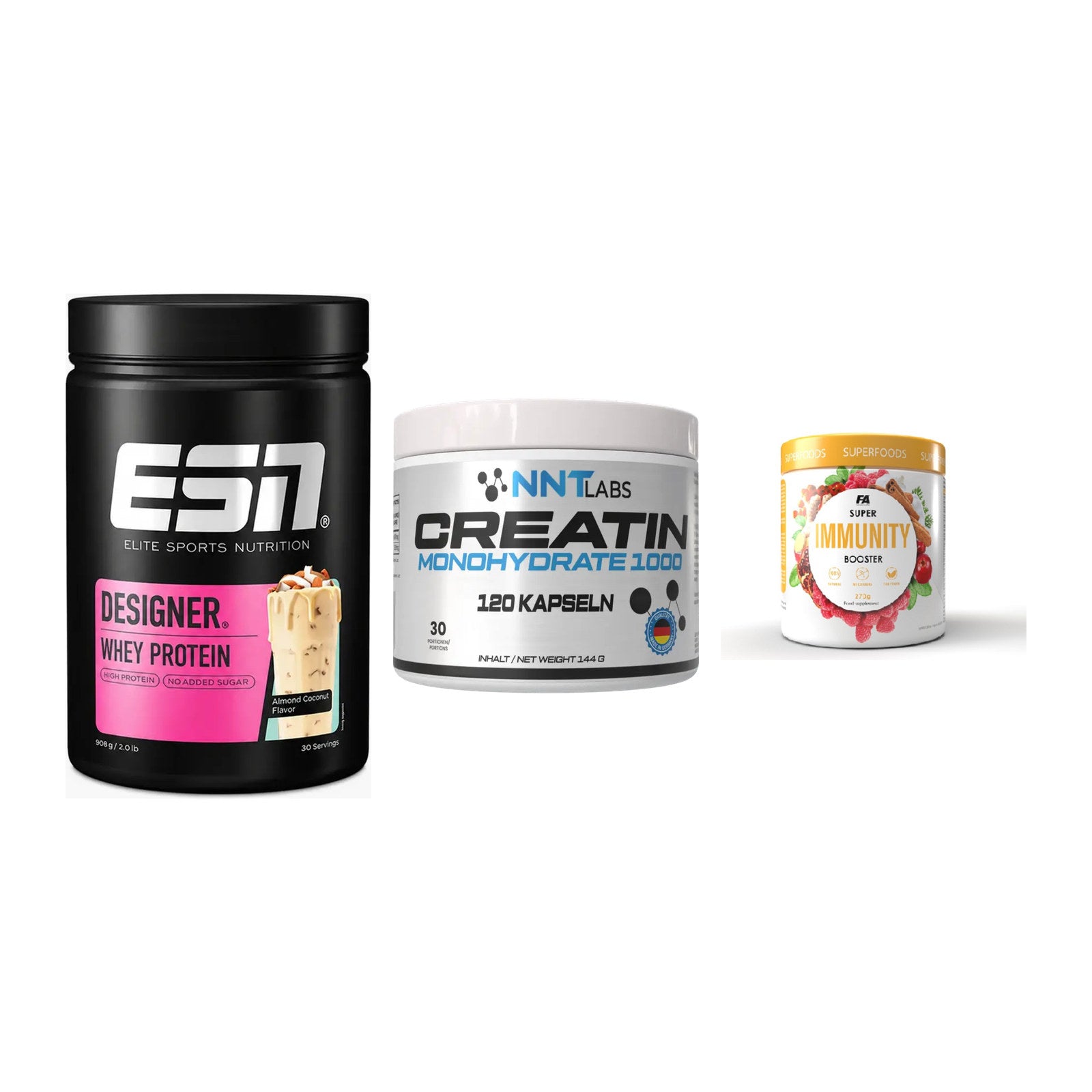 Einsteiger-Set: ESN Designer + NNT Creatin 1000 + FA Nutrition – alle enthaltenen Artikel