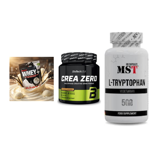 Einsteiger-Set: Sinob Honest + BioTech Crea + MST Tryptophan – alle enthaltenen Artikel
