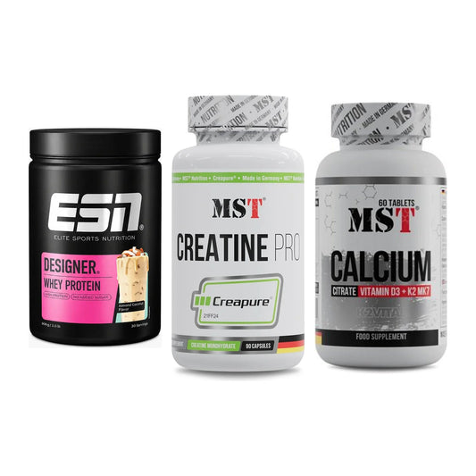 Einsteiger-Set: ESN Designer + MST Creatine Pro + MST Calcium – alle enthaltenen Artikel