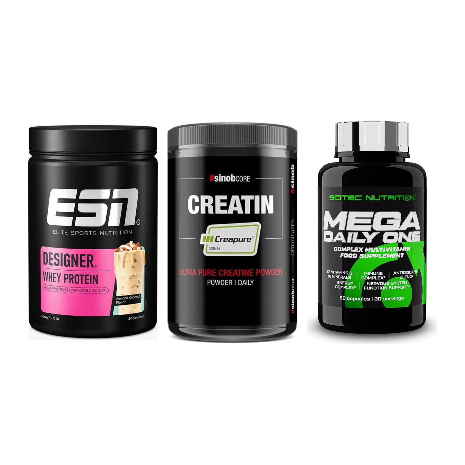 Einsteiger-Set: ESN Designer + Sinob Creatin + Scitec Mega – alle enthaltenen Artikel