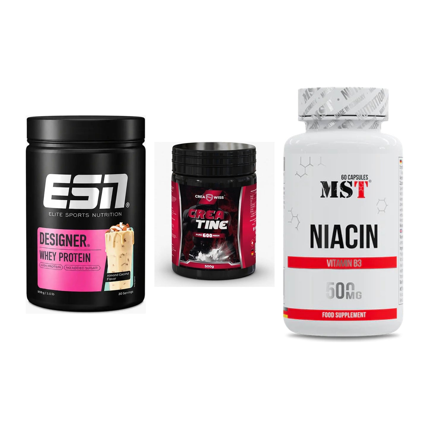 Einsteiger-Set: ESN Designer + CREASWISS + MST Niacin – alle enthaltenen Artikel