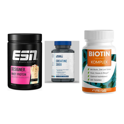 Einsteiger-Set: ESN Designer + Applied Nutritio + ProFuel BIOTIN – alle enthaltenen Artikel