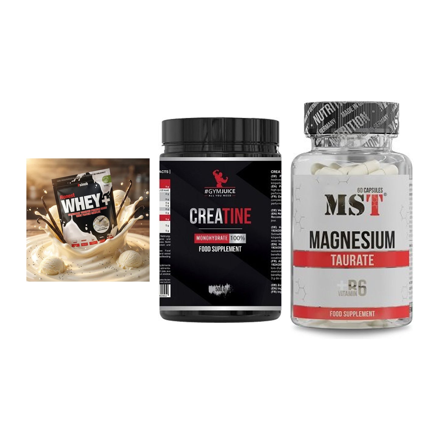 Einsteiger-Set: Sinob Honest + #GYMJUICE + MST Magnesium – alle enthaltenen Artikel