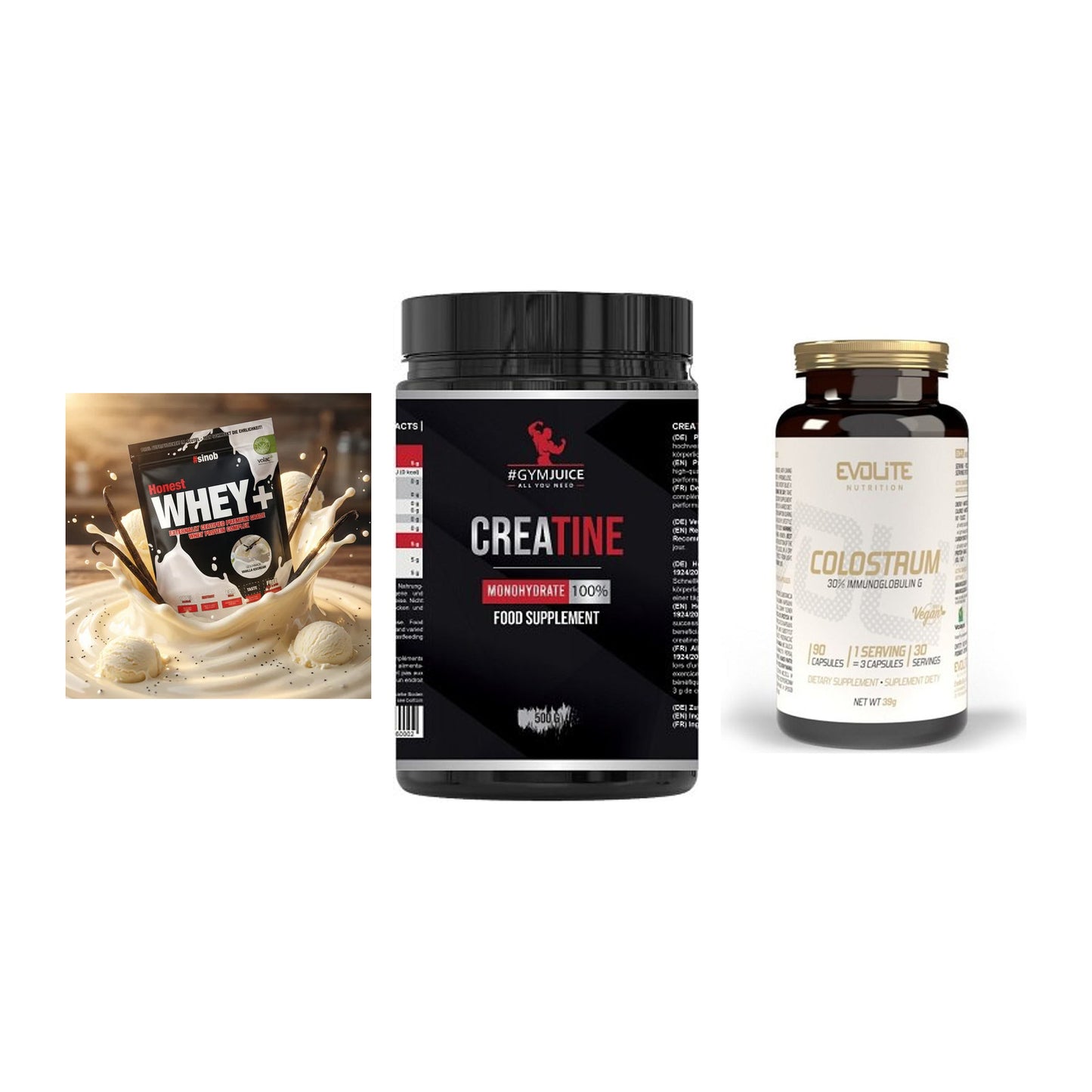 Einsteiger-Set: Sinob Honest + #GYMJUICE + Evolite Nutritio – alle enthaltenen Artikel