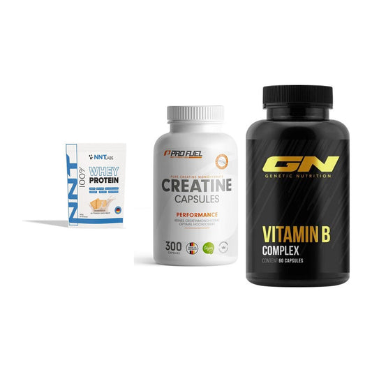 Einsteiger-Set: NNT Whey + ProFuel Creatine + GN Vitamin – alle enthaltenen Artikel