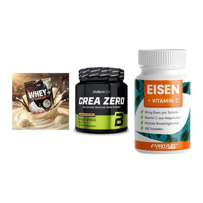 Einsteiger-Set: Sinob Honest + BioTech Crea + ProFuel EISEN – alle enthaltenen Artikel