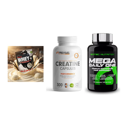Einsteiger-Set: Sinob Honest + ProFuel Creatine + Scitec Mega – alle enthaltenen Artikel