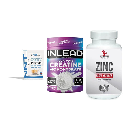 Einsteiger-Set: NNT Whey + INLEAD Creatine + #GYMJUICE ZINC – alle enthaltenen Artikel