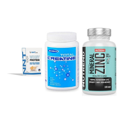 Einsteiger-Set: NNT Whey + Megabol Total + Nutrend Zinc – alle enthaltenen Artikel