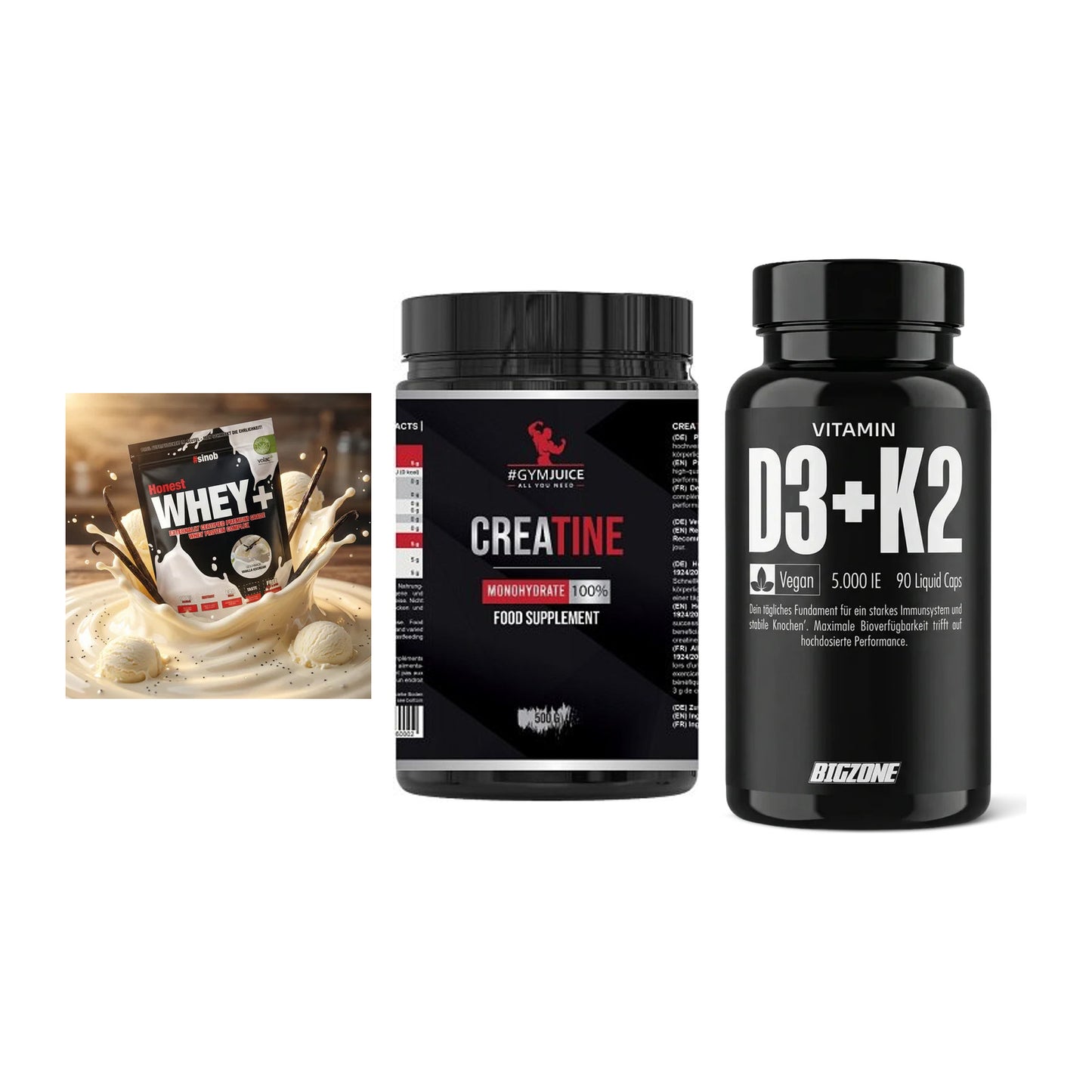 Einsteiger-Set: Sinob Honest + #GYMJUICE + Big Zone Vitamin – alle enthaltenen Artikel