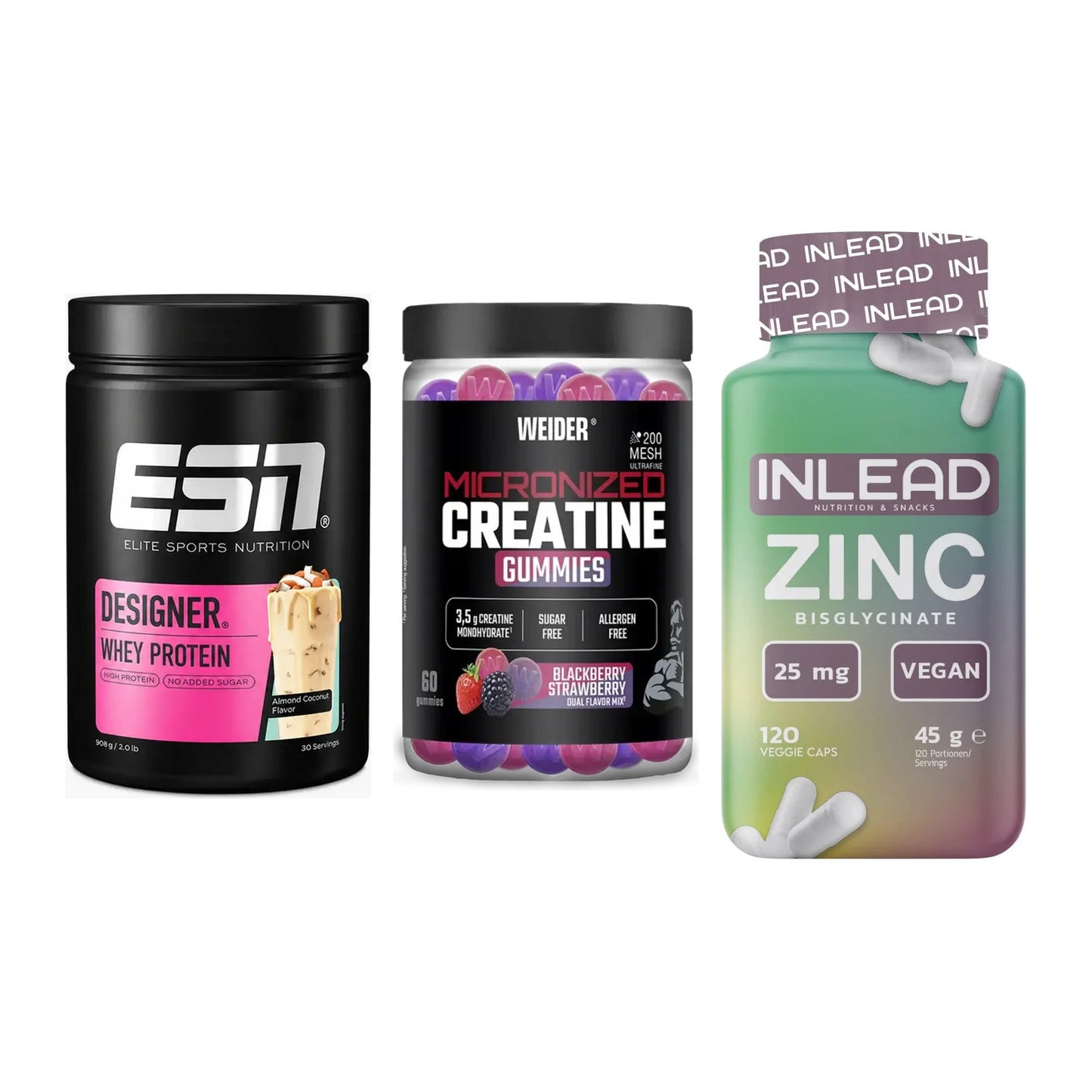 Einsteiger-Set: ESN Designer + Weider Micronize + INLEAD Zink – alle enthaltenen Artikel
