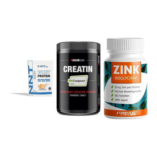 Einsteiger-Set: NNT Whey + Sinob Creatin + ProFuel Zink – alle enthaltenen Artikel