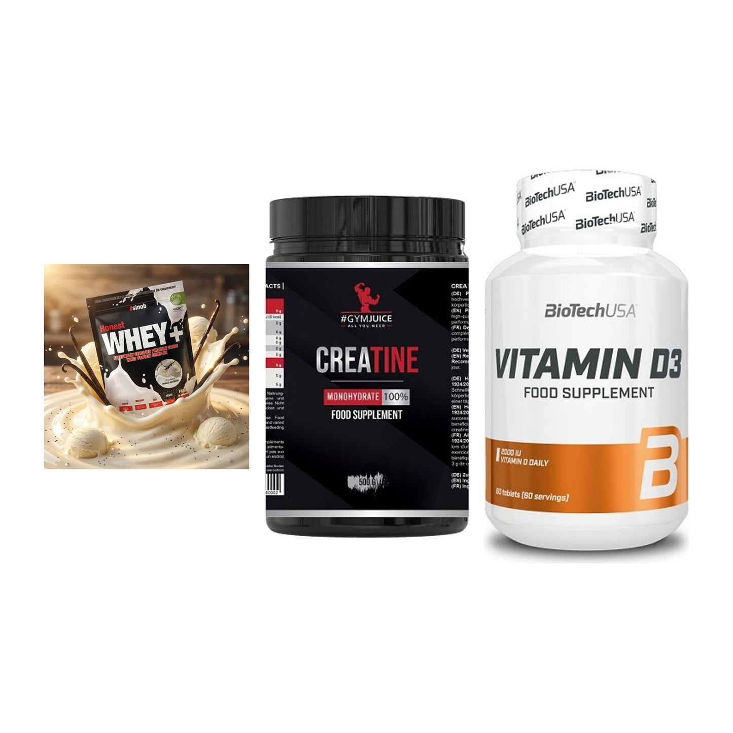 Einsteiger-Set: Sinob Honest + #GYMJUICE + BioTech Vitamin – alle enthaltenen Artikel