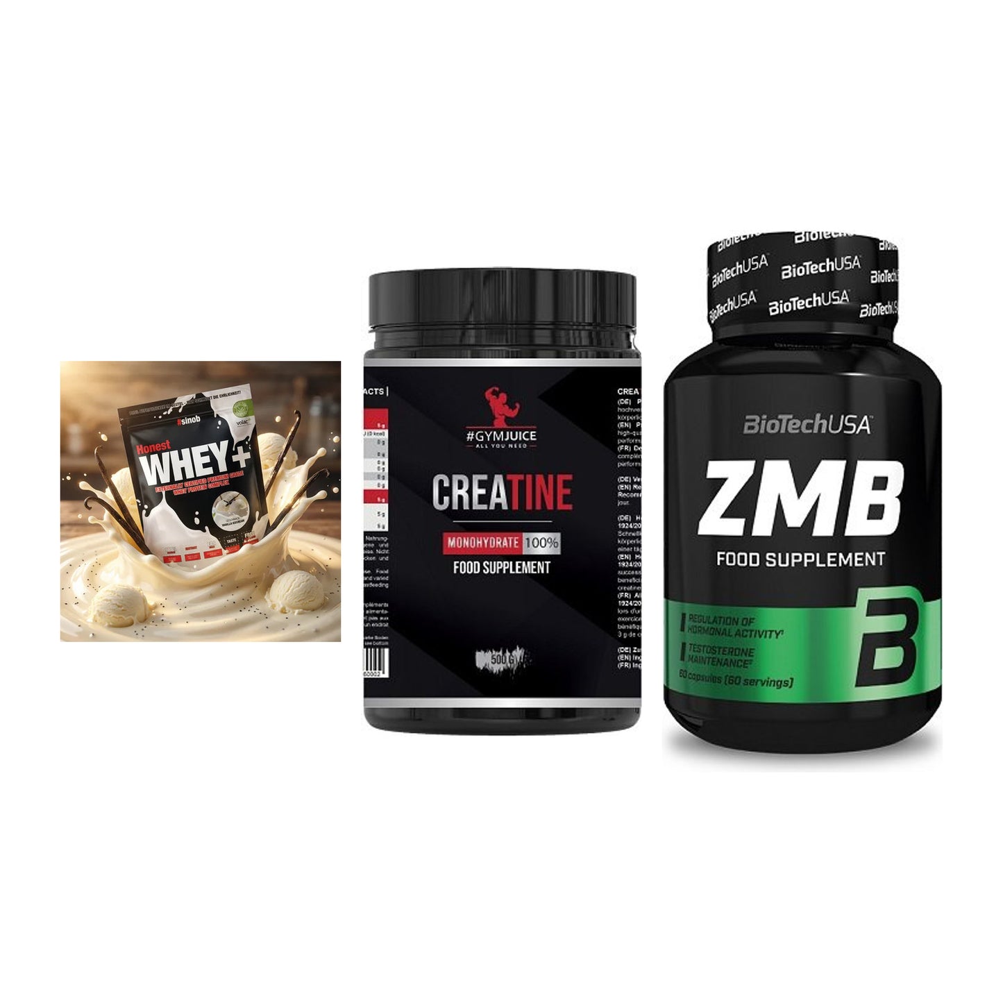 Einsteiger-Set: Sinob Honest + #GYMJUICE + BioTech ZMB – alle enthaltenen Artikel