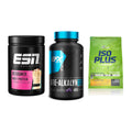 Einsteiger-Set: ESN Designer Whey + EFX Kre-Alkalyn + Olimp Iso Plus – alle enthaltenen Artikel