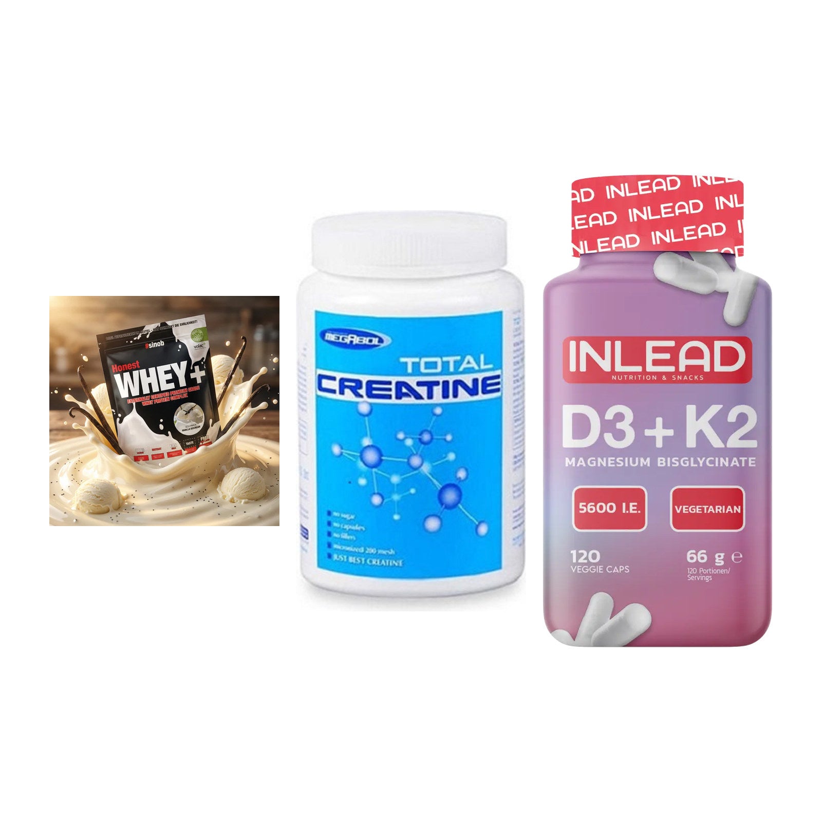 Einsteiger-Set: Sinob Honest + Megabol Total + INLEAD Vitamin – alle enthaltenen Artikel
