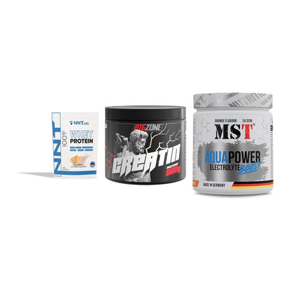 Einsteiger-Set: NNT Whey + Big Zone Creatin + MST Aqua Power – alle enthaltenen Artikel