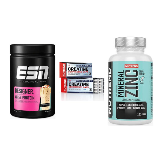 Einsteiger-Set: ESN Designer + Nutrend Creatine + Nutrend Zinc – alle enthaltenen Artikel