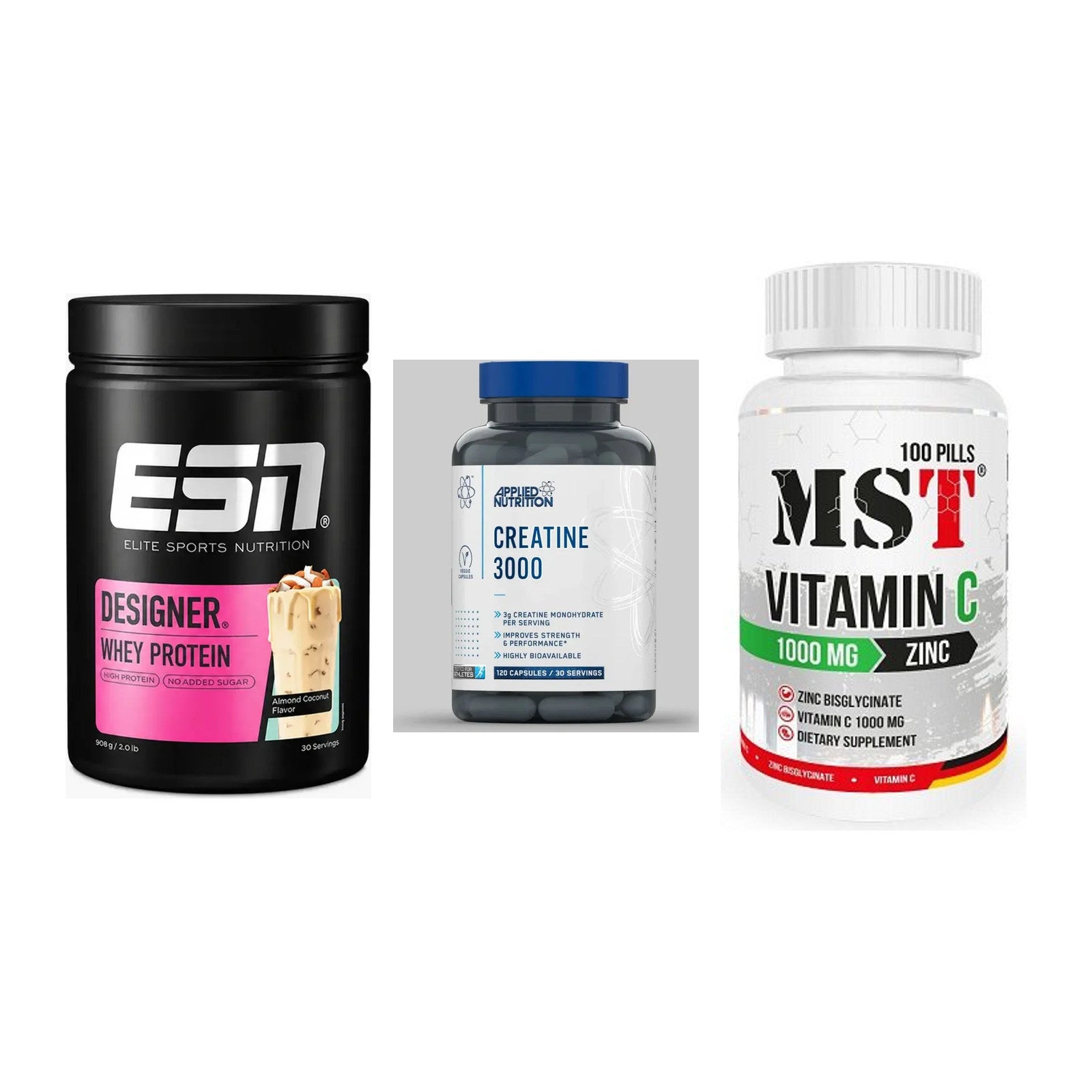 Einsteiger-Set: ESN Designer + Applied Nutritio + MST Vitamin C – alle enthaltenen Artikel