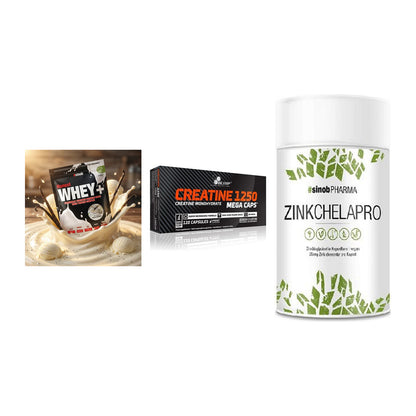 Einsteiger-Set: Sinob Honest + Olimp Creatine + Sinob Zink – alle enthaltenen Artikel