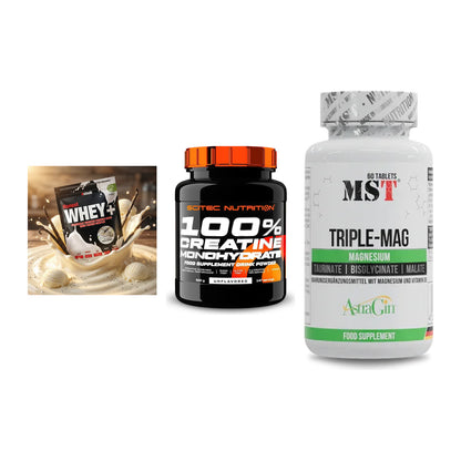 Einsteiger-Set: Sinob Honest + Scitec Creatine + MST Tripple Mag – alle enthaltenen Artikel
