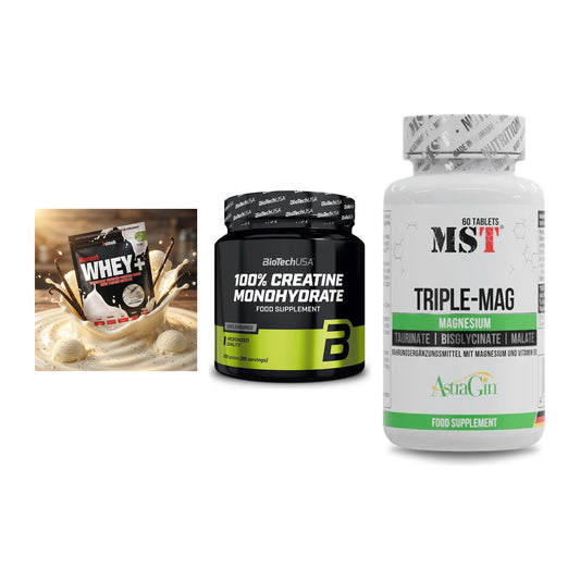 Einsteiger-Set: Sinob Honest + BioTech Creatine + MST Tripple Mag – alle enthaltenen Artikel