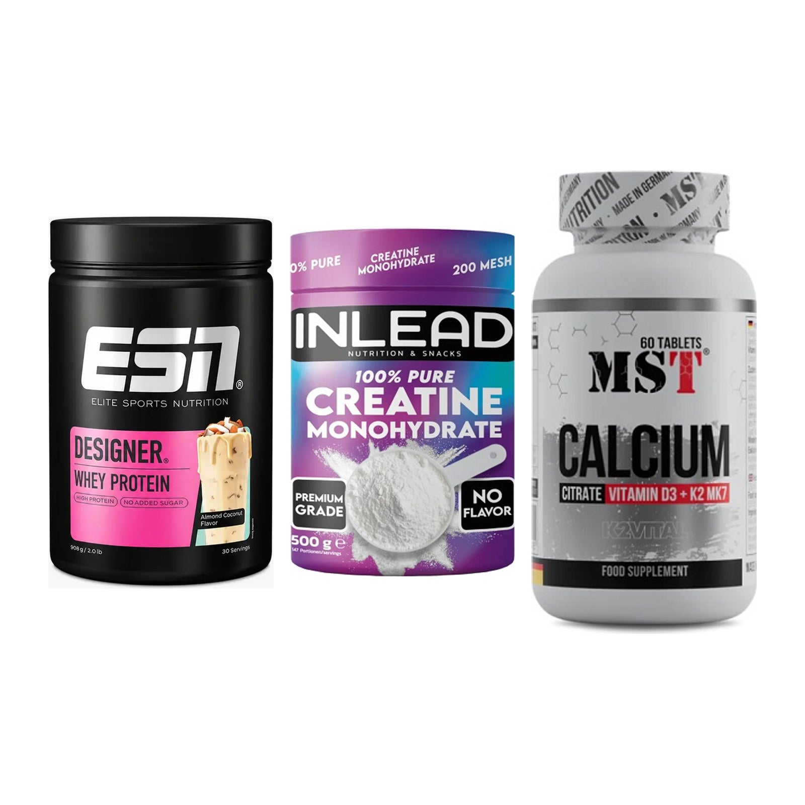 Einsteiger-Set: ESN Designer + INLEAD Creatine + MST Calcium – alle enthaltenen Artikel