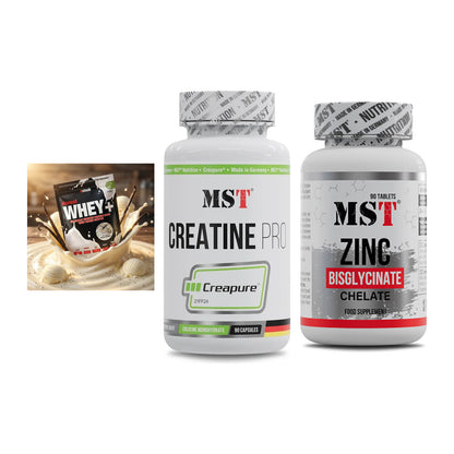 Einsteiger-Set: Sinob Honest + MST Creatine Pro + MST Zinc Chelate – alle enthaltenen Artikel
