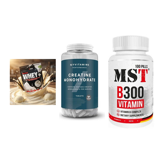 Einsteiger-Set: Sinob Honest + MyProtein + MST B300 B-Compl – alle enthaltenen Artikel