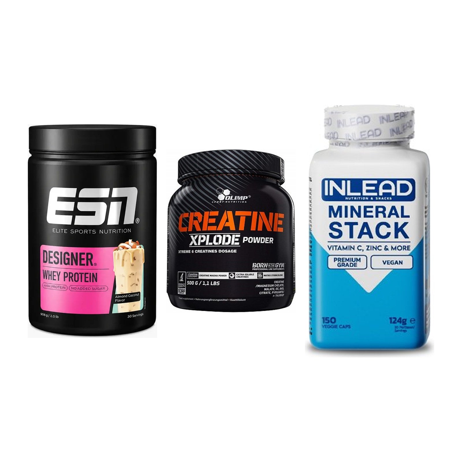 Einsteiger-Set: ESN Designer + Olimp Creatine + INLEAD Mineral – alle enthaltenen Artikel